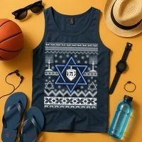 Hanukkah Ugly Christmas Sweater Tank Top thumb 4