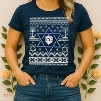 Hanukkah Ugly Christmas Sweater Women's T-Shirt thumb 2