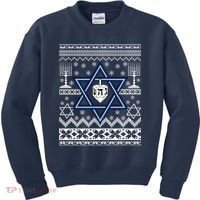 Hanukkah Ugly Christmas Sweater Kids Sweatshirt thumb 0