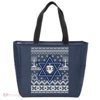 Hanukkah Ugly Christmas Sweater Tote Bag thumb 0