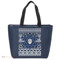 Hanukkah Ugly Christmas Sweater Tote Bag thumb 0