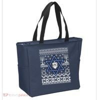 Hanukkah Ugly Christmas Sweater Tote Bag thumb 2