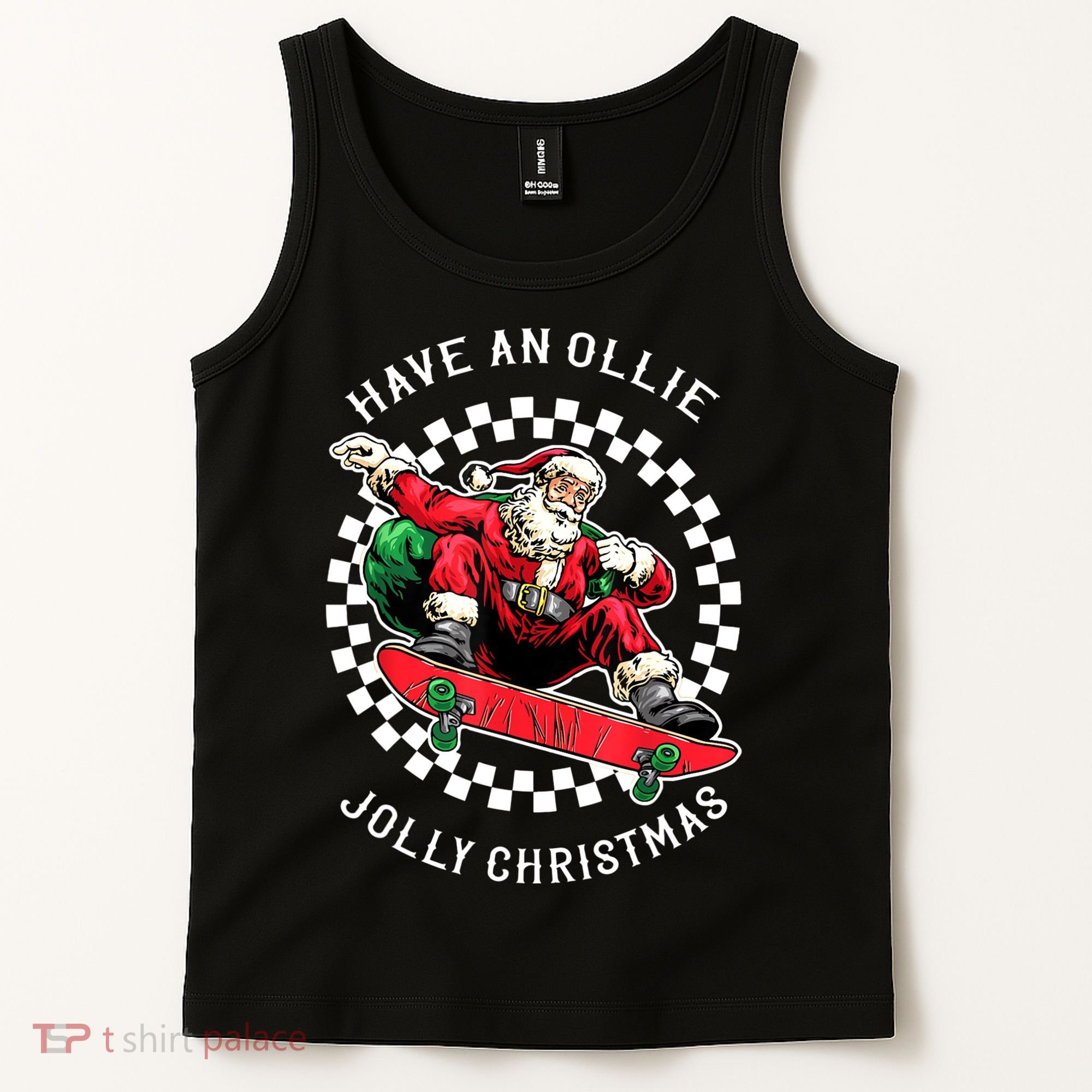 Have An Ollie Jolly Christmas Santa Claus Tank Top