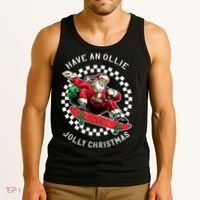 Have An Ollie Jolly Christmas Santa Claus Tank Top thumb 3