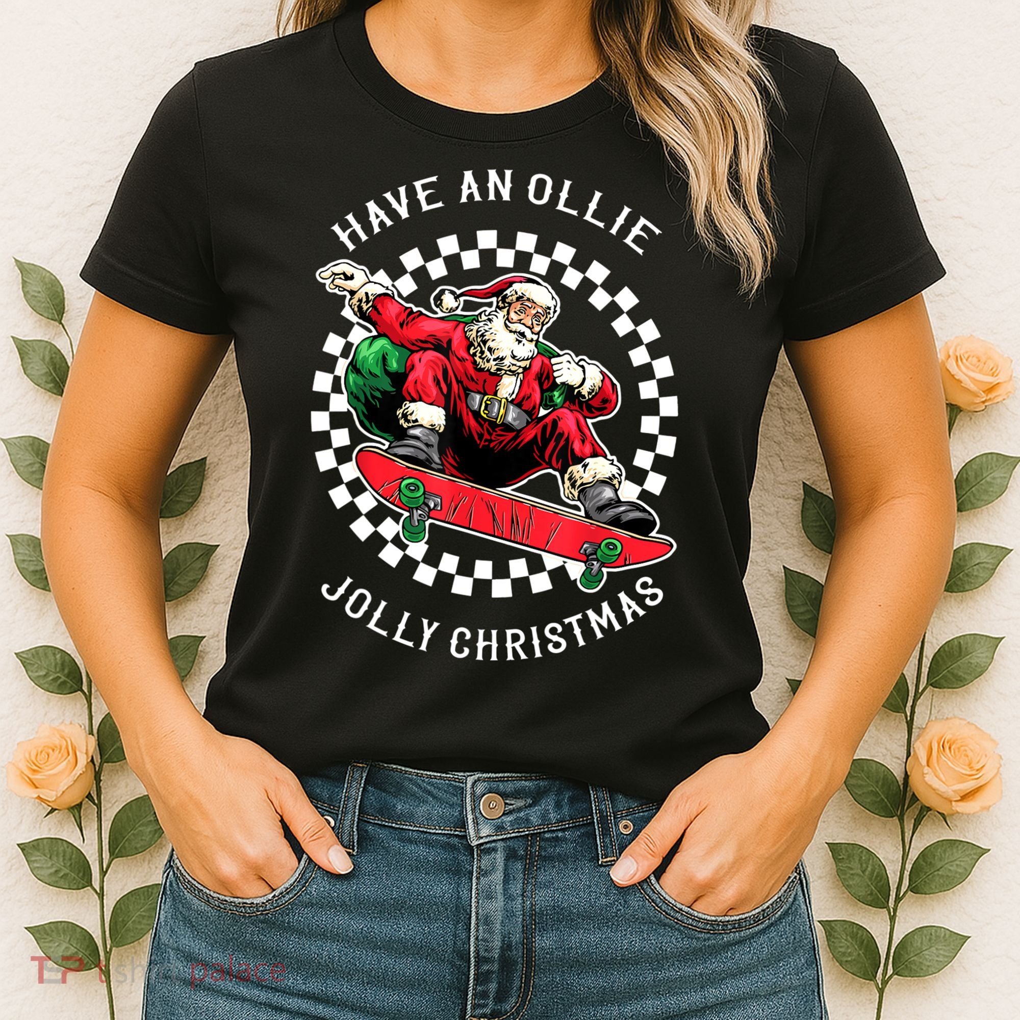 Have An Ollie Jolly Christmas Santa Claus Women's T-Shirt
