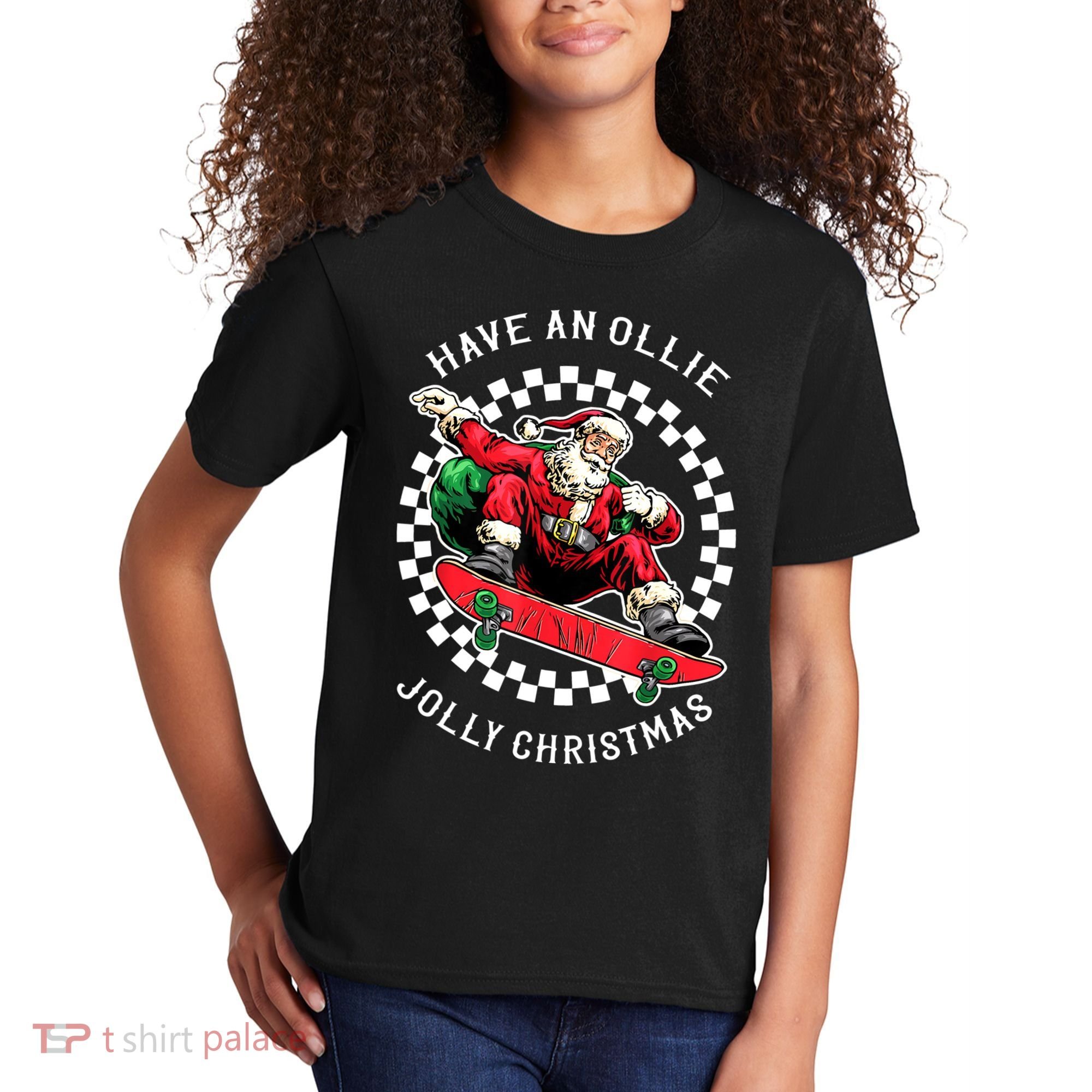 Have An Ollie Jolly Christmas Santa Claus Kids T-Shirt