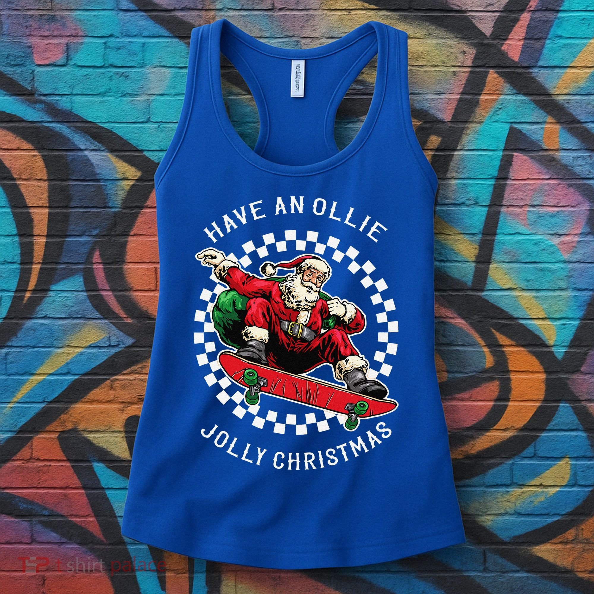 Have An Ollie Jolly Christmas Santa Claus Women's Tank Top
