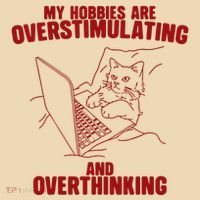 Hobbies Are Overstimulating And Overthinking Tote Bag thumb 4