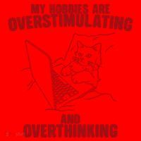 Hobbies Are Overstimulating And Overthinking Santa Hat thumb 1