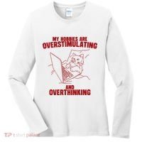 Hobbies Are Overstimulating And Overthinking Women's Long Sleeve Shirt thumb 0