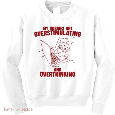 Hobbies Are Overstimulating And Overthinking Kids Sweatshirt