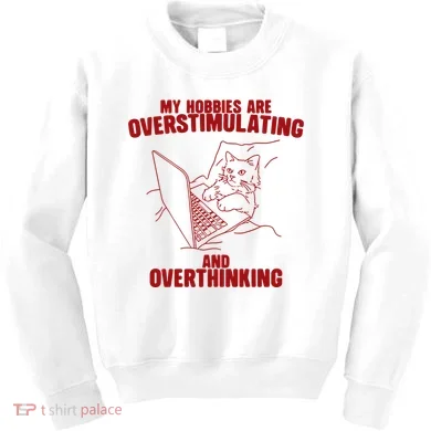Hobbies Are Overstimulating And Overthinking Kids Sweatshirt