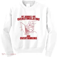 Hobbies Are Overstimulating And Overthinking Kids Sweatshirt thumb 0