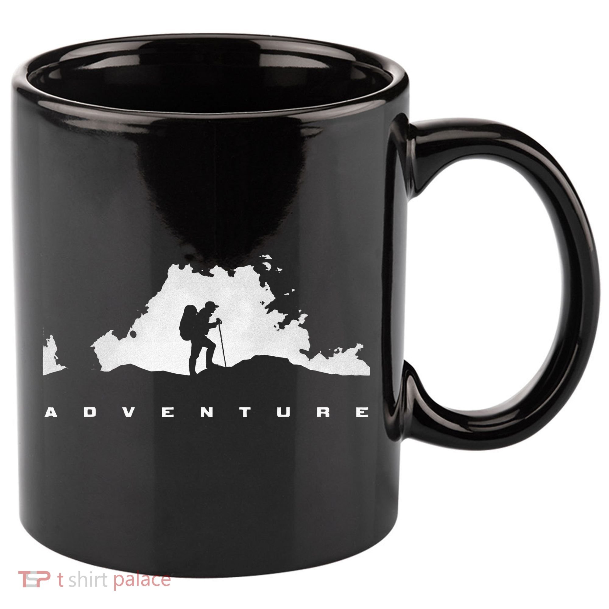 Hiking Apparel Outdoor Camping Backpacking Hiking 11oz C Handle Ceramic Mug