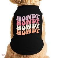 Howdy A Preppy Cowgirl Gift Doggie Tank thumb 0