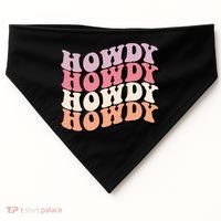 Howdy A Preppy Cowgirl Gift USA-Made Doggie Bandana thumb 0
