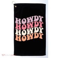 Howdy A Preppy Cowgirl Gift Golf Towel thumb 0