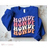 Howdy A Preppy Cowgirl Gift Sweatshirt thumb 2