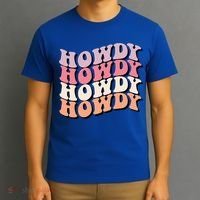 Howdy A Preppy Cowgirl Gift T-Shirt thumb 3