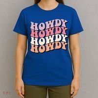 Howdy A Preppy Cowgirl Gift T-Shirt thumb 4