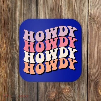 Howdy A Preppy Cowgirl Gift Coaster