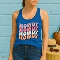 Howdy A Preppy Cowgirl Gift Women's Tank Top thumb 2