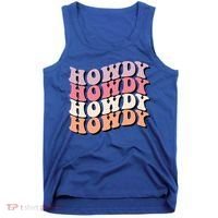 Howdy A Preppy Cowgirl Gift Tank Top thumb 0