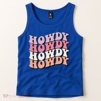 Howdy A Preppy Cowgirl Gift Tank Top thumb 2