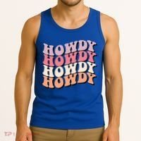 Howdy A Preppy Cowgirl Gift Tank Top thumb 3