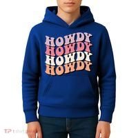 Howdy A Preppy Cowgirl Gift Kids Hoodie thumb 4