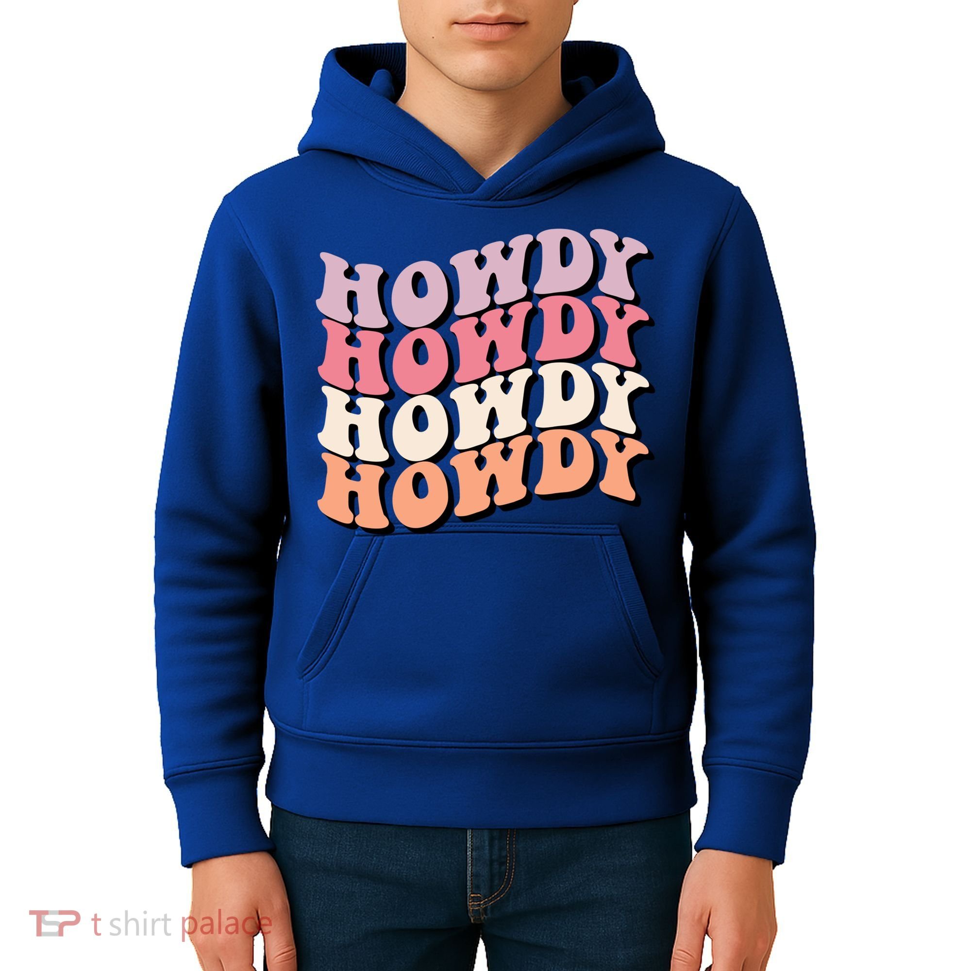 Howdy A Preppy Cowgirl Gift Kids Hoodie