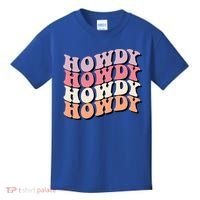 Howdy A Preppy Cowgirl Gift Kids T-Shirt thumb 0