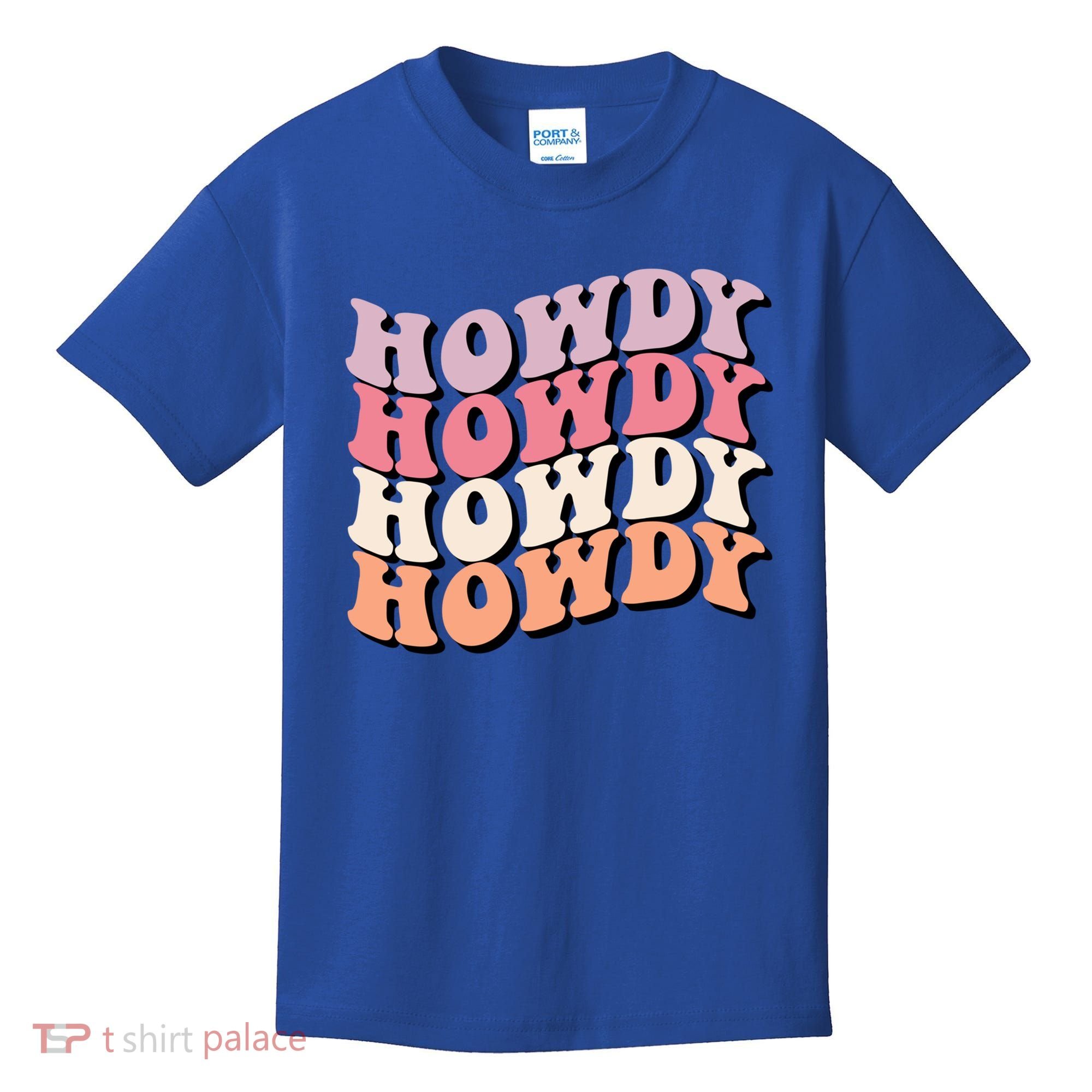 Howdy A Preppy Cowgirl Gift Kids T-Shirt