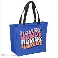 Howdy A Preppy Cowgirl Gift Tote Bag thumb 2