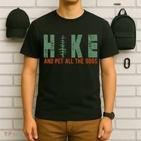 Hike And Pet All The Dogs Funny Hiking T-Shirt thumb 6