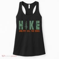 Hike And Pet All The Dogs Funny Hiking Women's Tank Top thumb 0