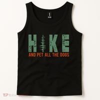 Hike And Pet All The Dogs Funny Hiking Tank Top thumb 2