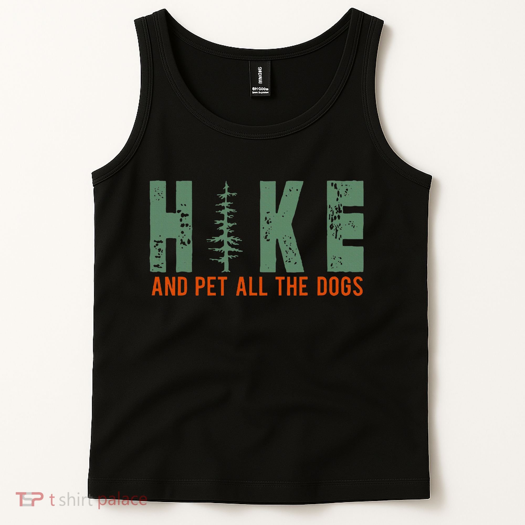 Hike And Pet All The Dogs Funny Hiking Tank Top