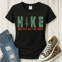 Hike And Pet All The Dogs Funny Hiking Women's T-Shirt thumb 3