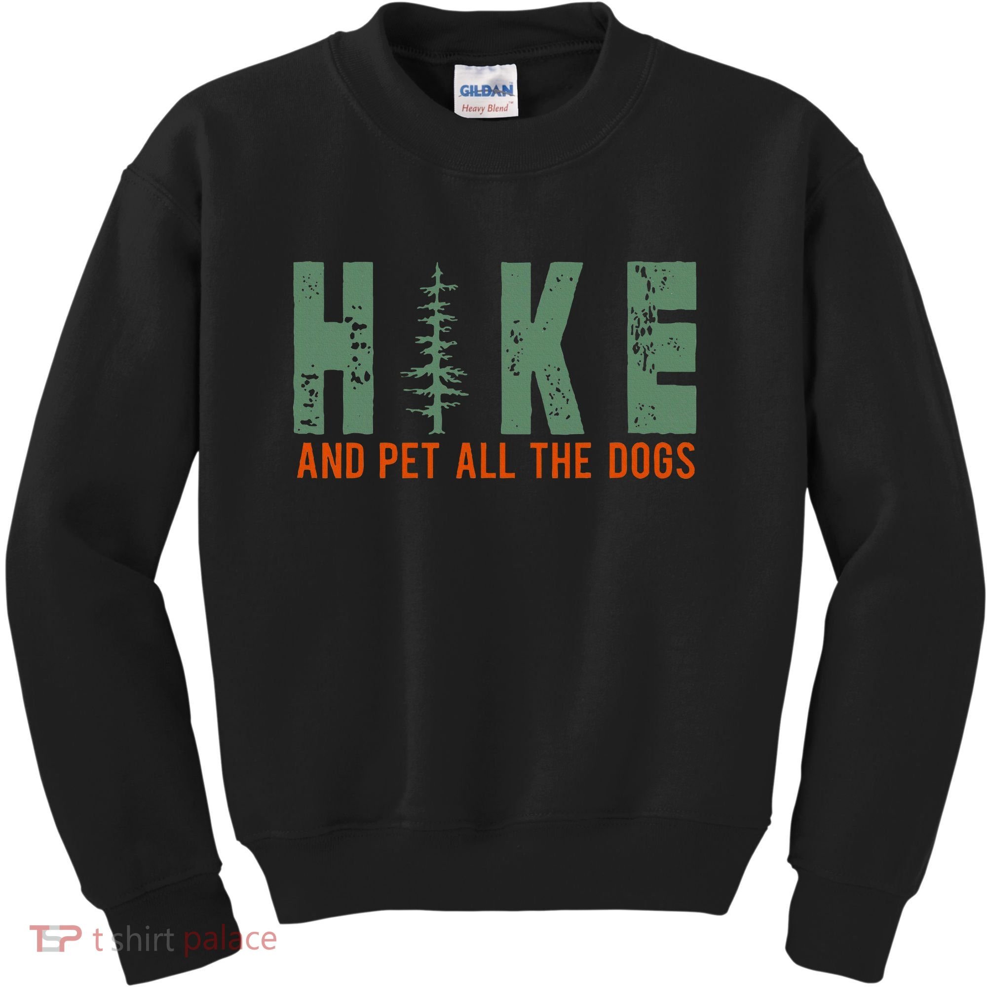 Hike And Pet All The Dogs Funny Hiking Kids Sweatshirt