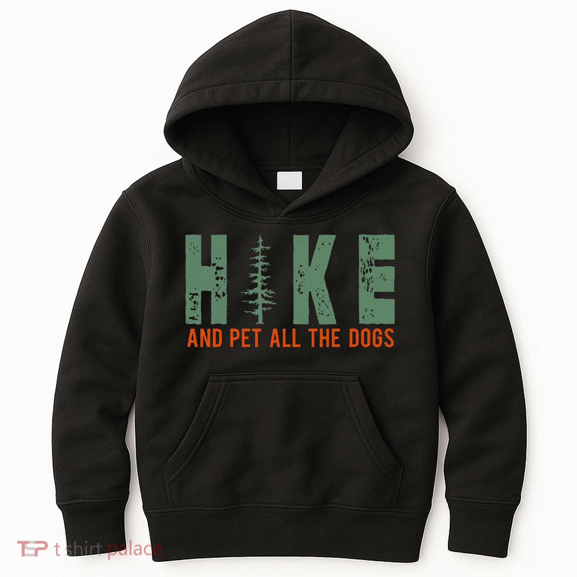 Hike And Pet All The Dogs Funny Hiking Kids Hoodie