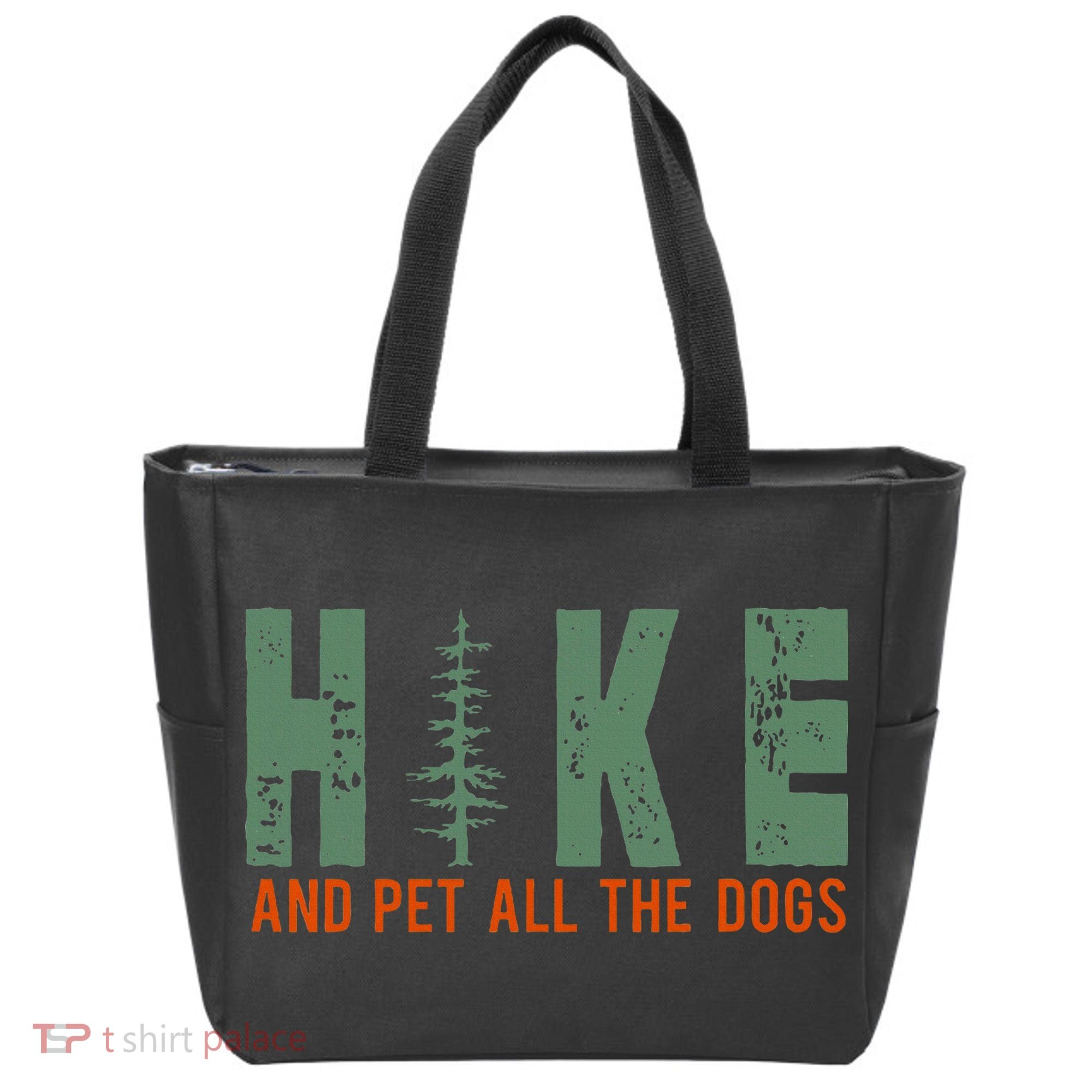 Hike And Pet All The Dogs Funny Hiking Tote Bag