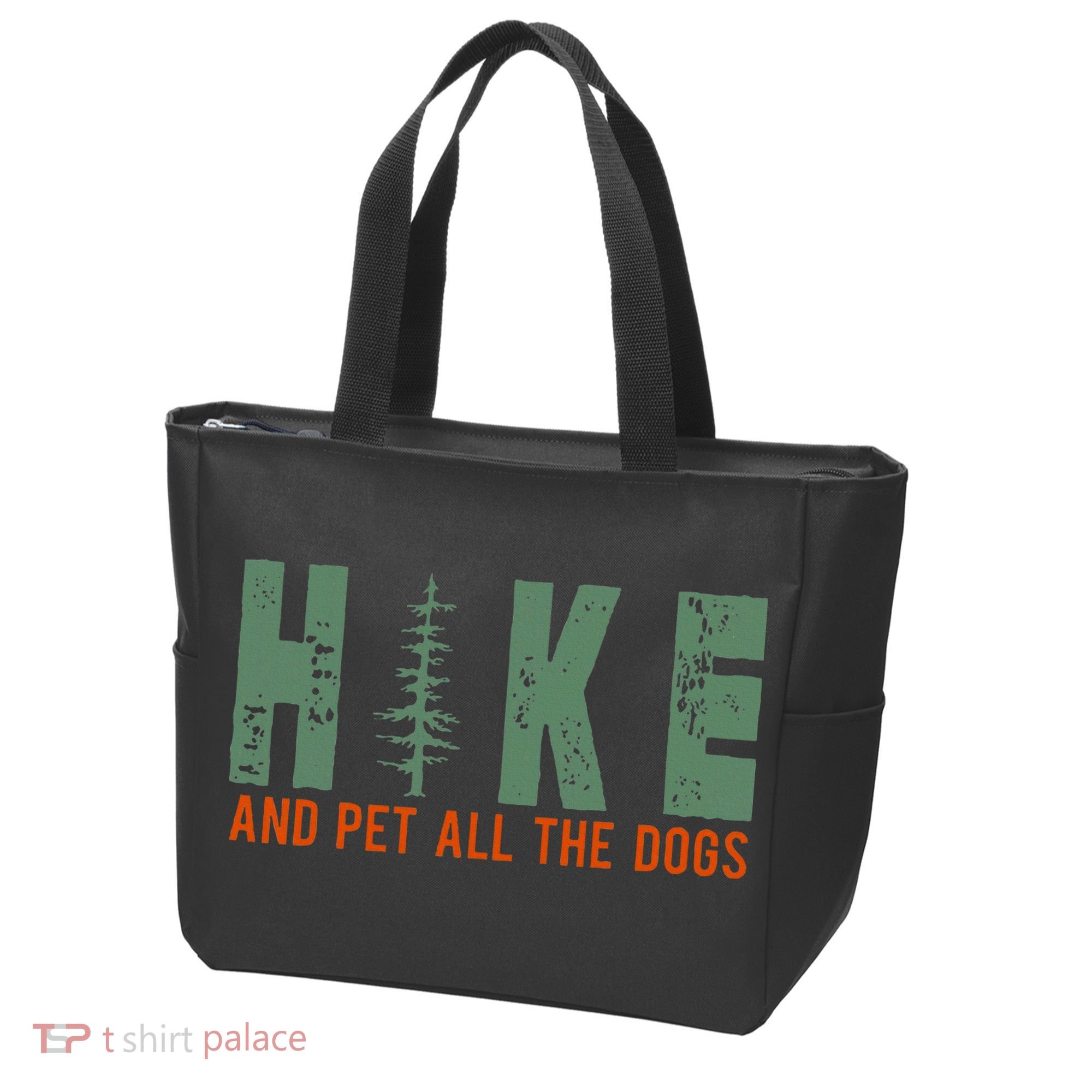 Hike And Pet All The Dogs Funny Hiking Tote Bag