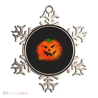 Halloween Airbrush Paint Splatter Jackolantern Pumpkin Ornament