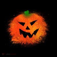Halloween Airbrush Paint Splatter Jackolantern Pumpkin Ornament thumb 1