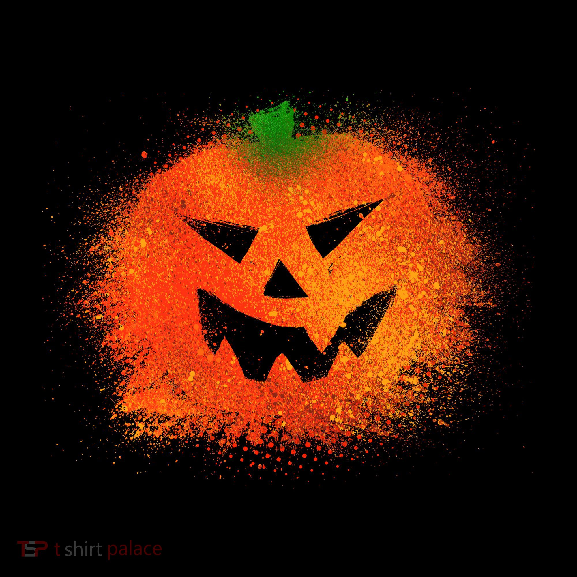Halloween Airbrush Paint Splatter Jackolantern Pumpkin Ornament