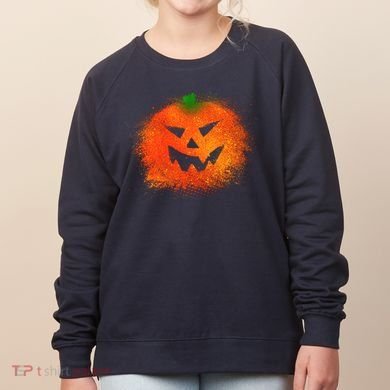 Halloween Airbrush Paint Splatter Jackolantern Pumpkin Women's Sweatshirt