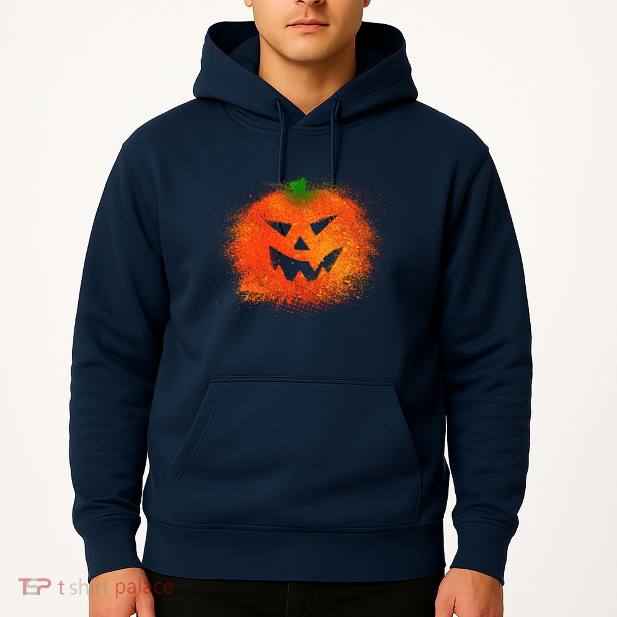 Halloween Airbrush Paint Splatter Jackolantern Pumpkin Hoodie
