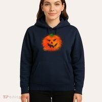 Halloween Airbrush Paint Splatter Jackolantern Pumpkin Hoodie thumb 5