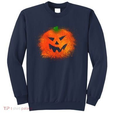 Halloween Airbrush Paint Splatter Jackolantern Pumpkin Sweatshirt